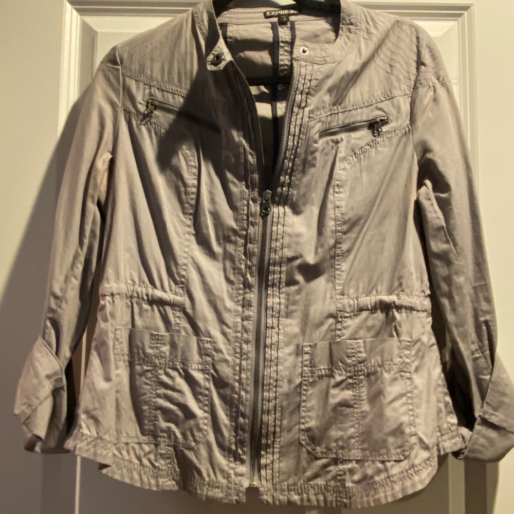 Express Gray Lightweight Women's Jacket Sz M